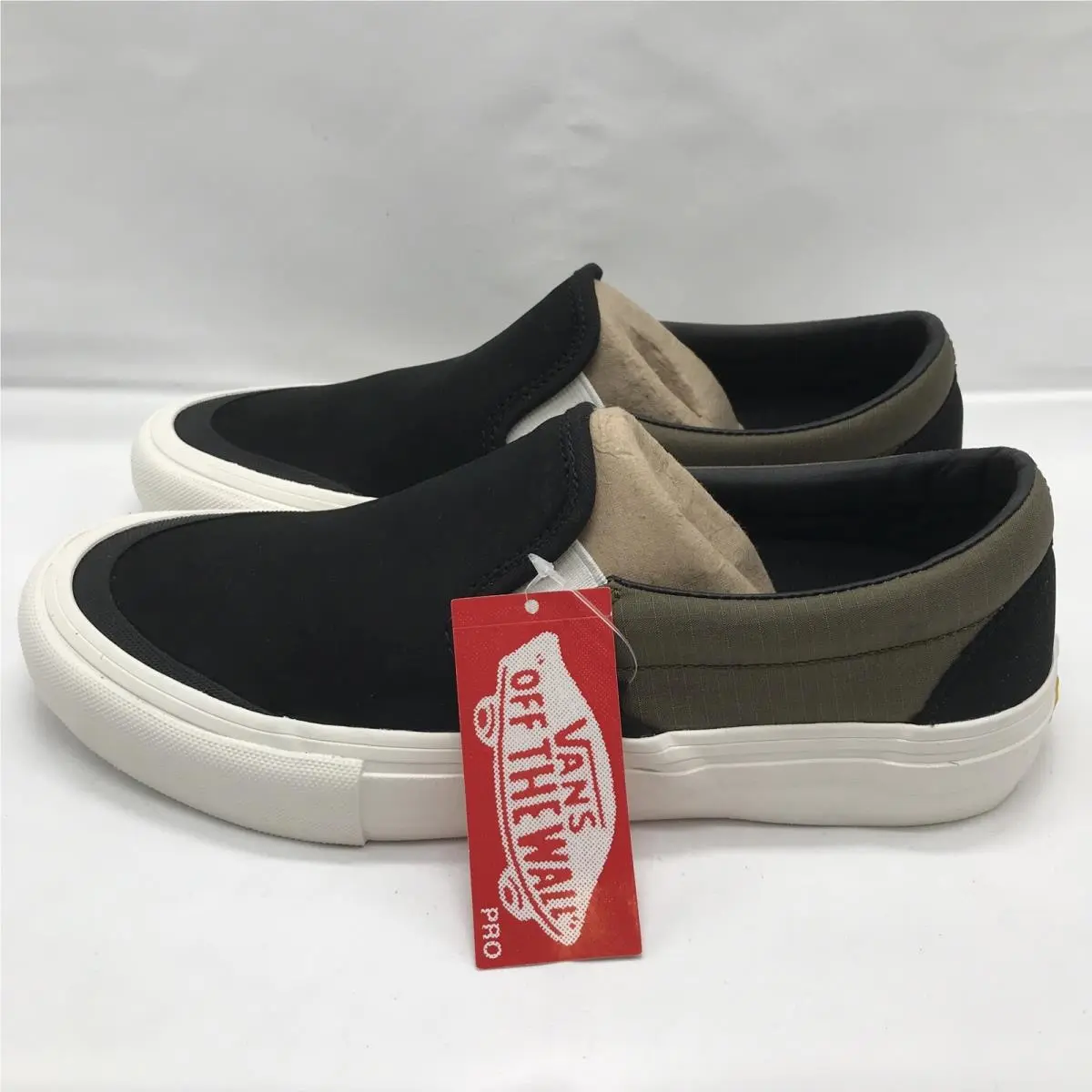 Vans shoes - VANS Slip On Pro - Slip Pro - VN0A347V0QG - Black Military Green White (UPC: 0192825781377) 1