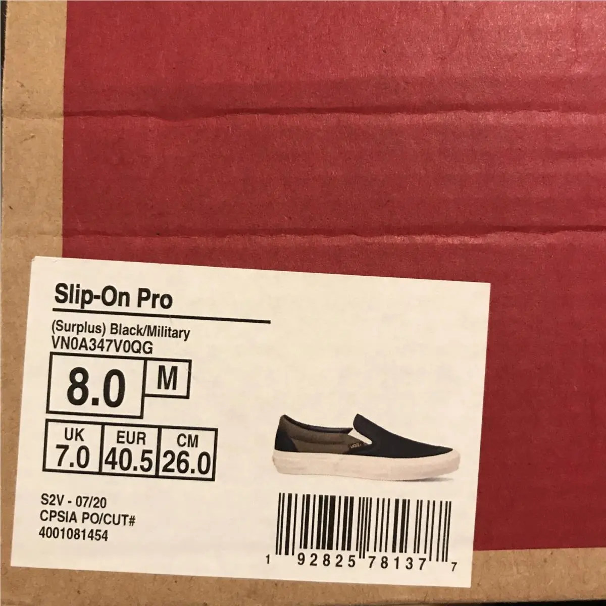 Vans shoes - VANS Slip On Pro - Slip Pro - VN0A347V0QG - Black Military Green White (UPC: 0192825781377) 4