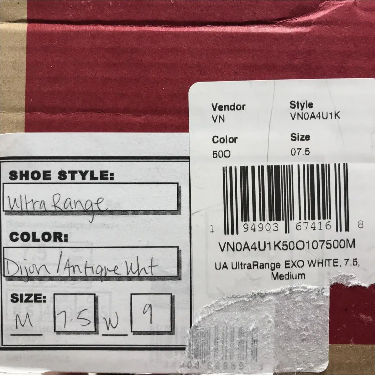 Vans shoes - VANS Ultrarange Exo - Ultrarange Exo - VN0A4U1K50O - Dijon - Yellow / Gold, Antique White, Black (UPC: 0194903674168) 5