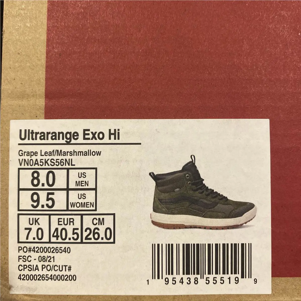 Vans shoes - VANS UltraRange - UltraRange - VN0A5KS56NL - Green / Black / White / Gum (UPC: 0195438555199) 5
