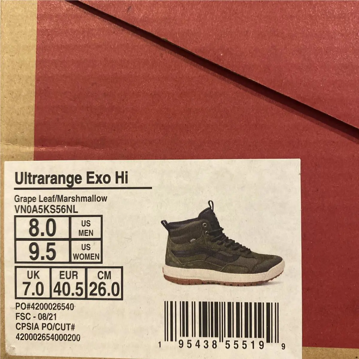 Vans shoes - VANS UltraRange - UltraRange - VN0A5KS56NL - Green / Black / White / Gum (UPC: 0195438555199) 6