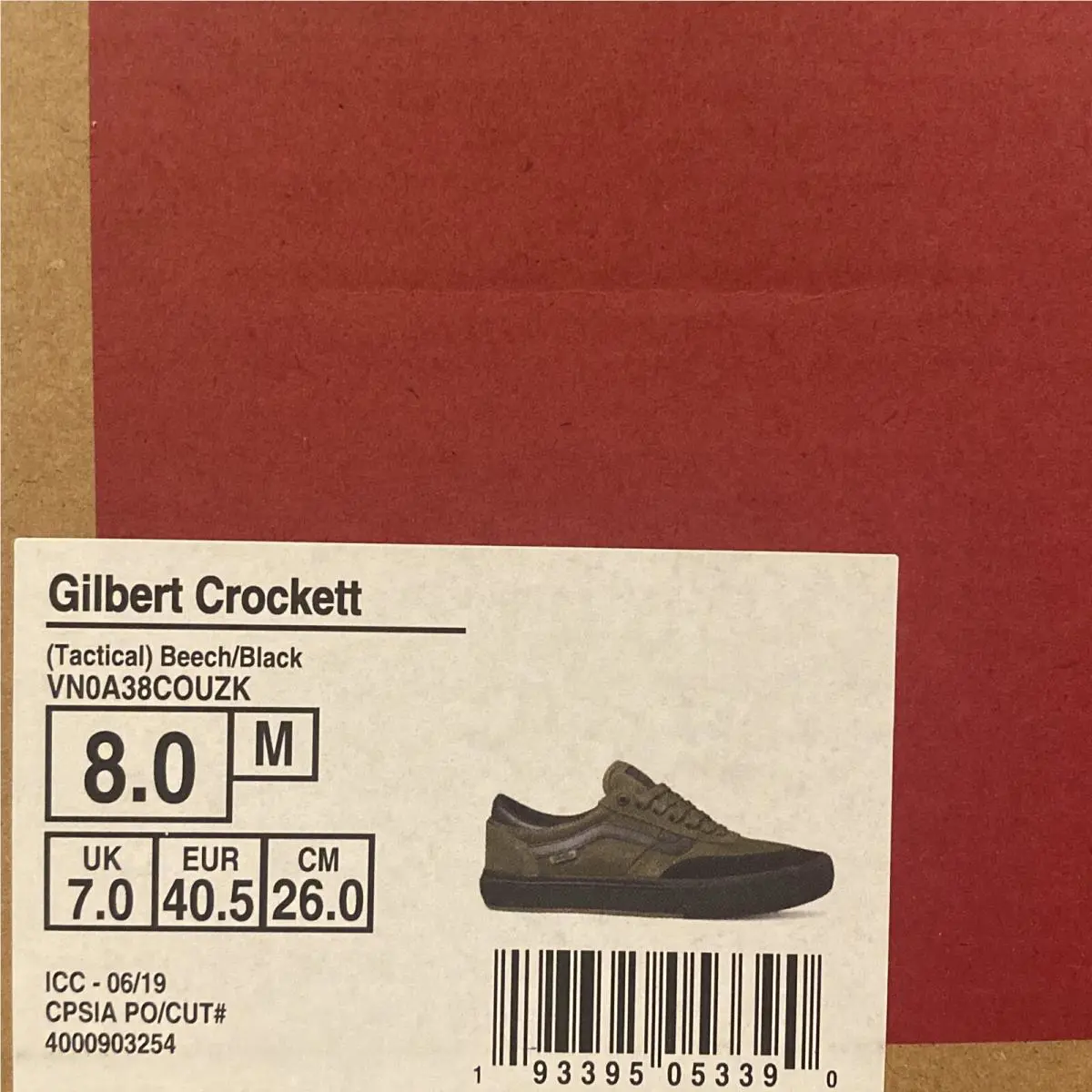 Vans shoes - Gilbert Crockett - Gilbert Crockett - VN0A38COUZK - Beech Green Black, Manufacturer: Tactical Beech / Black (UPC: 0193395053390) 8