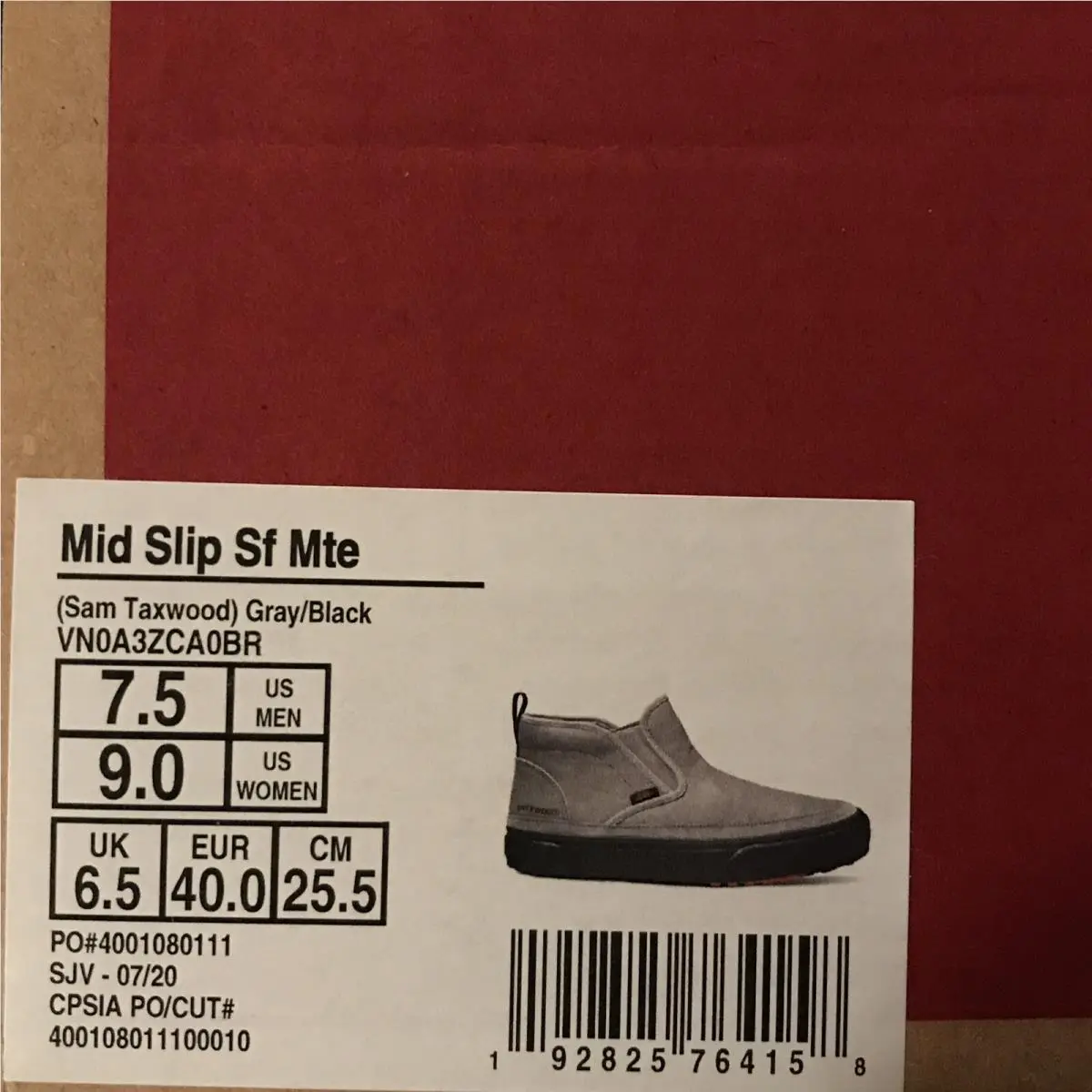 Vans shoes - Vans Mid-Slip SF MTE - MTE - VN0A3ZCA0BR - Gray - Grey / Black (UPC: 0192825764158) 5
