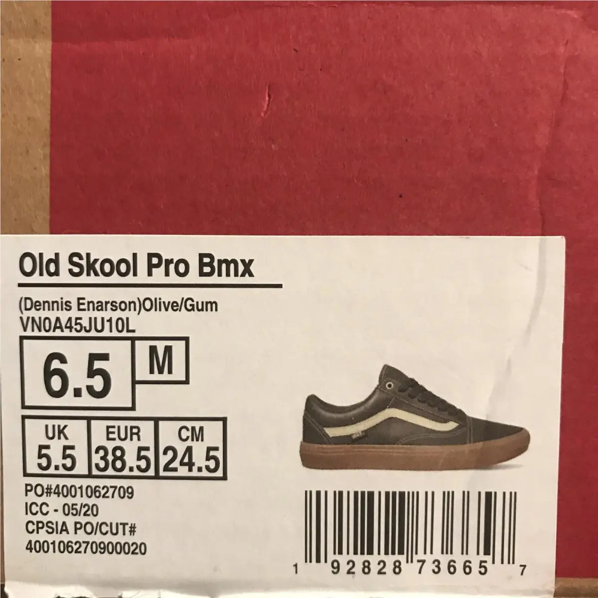 Vans shoes - VANS Old Skool Pro BMX - VN0A45JU10L - Olive / Gum / Cream - Greenish / Brownish (UPC: 0192828736657) 6