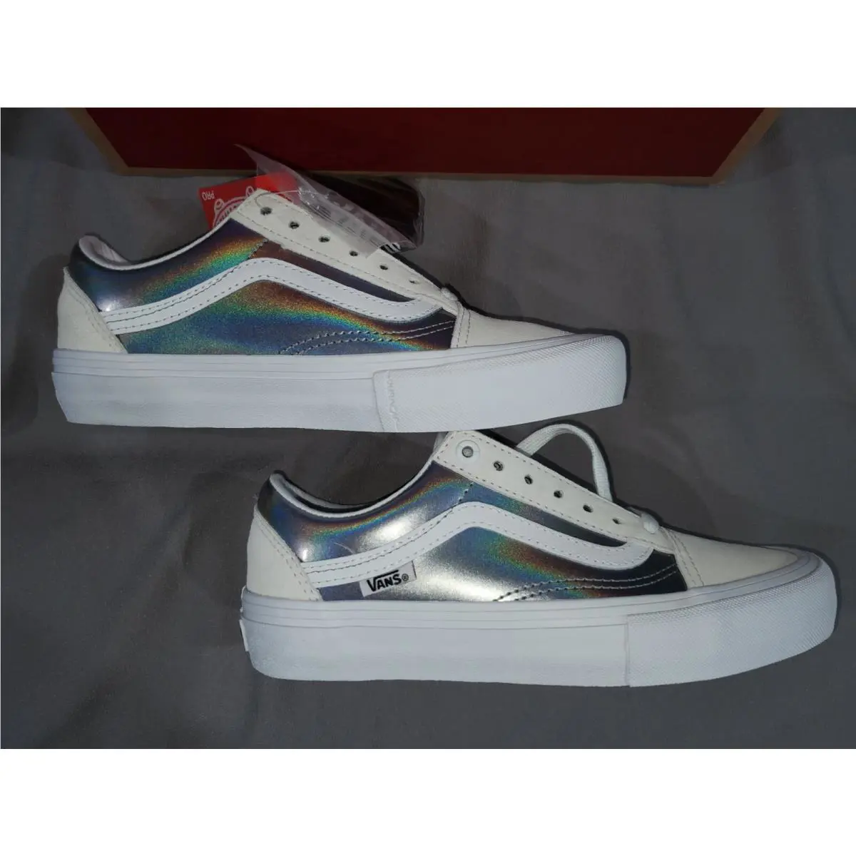 Vans shoes - VANS OLD SKOOL PRO IRIDESCENT - VN0A453SK02 - White (UPC: 194904017766) 3
