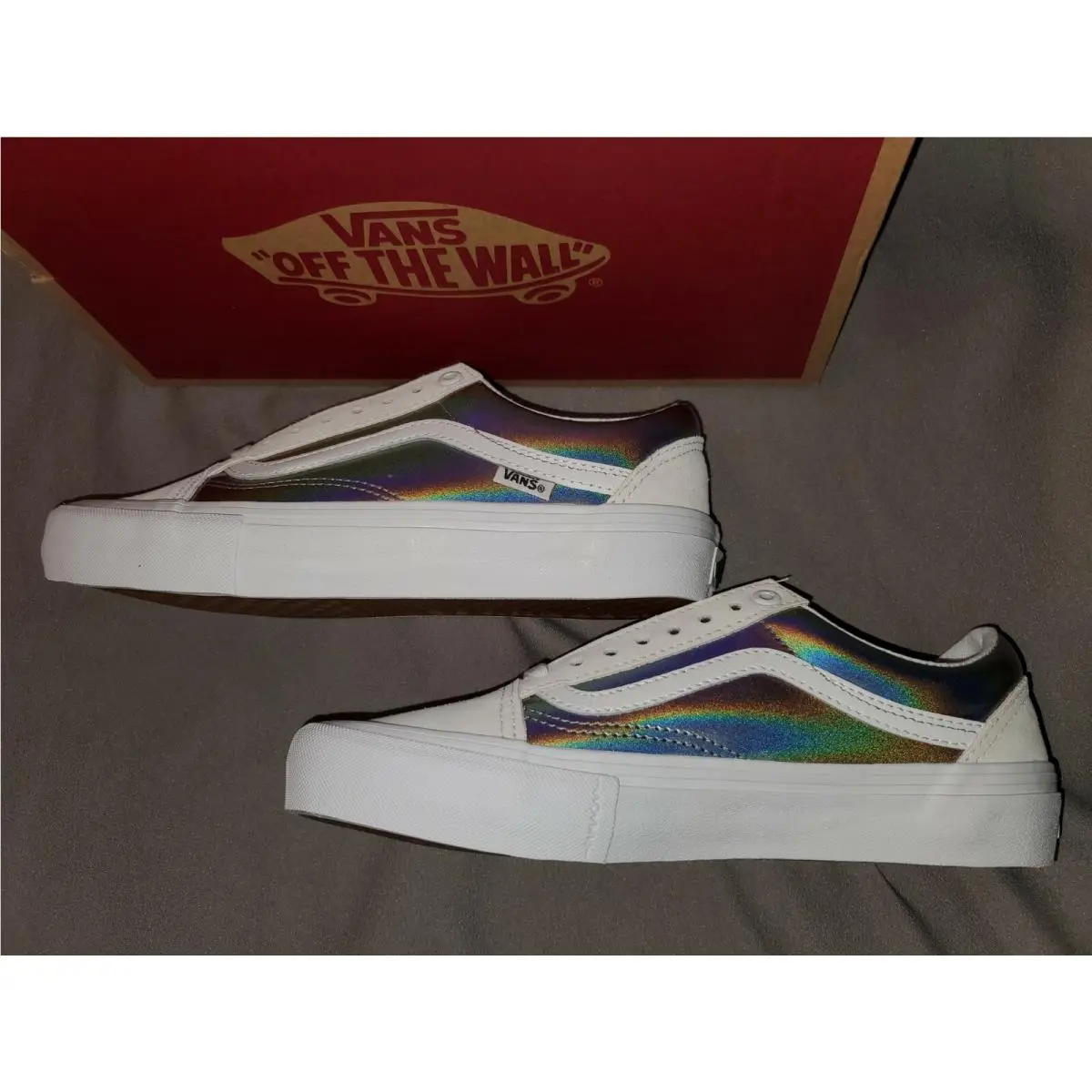 Vans shoes - VANS OLD SKOOL PRO IRIDESCENT - VN0A453SK02 - White (UPC: 194904017827) 4