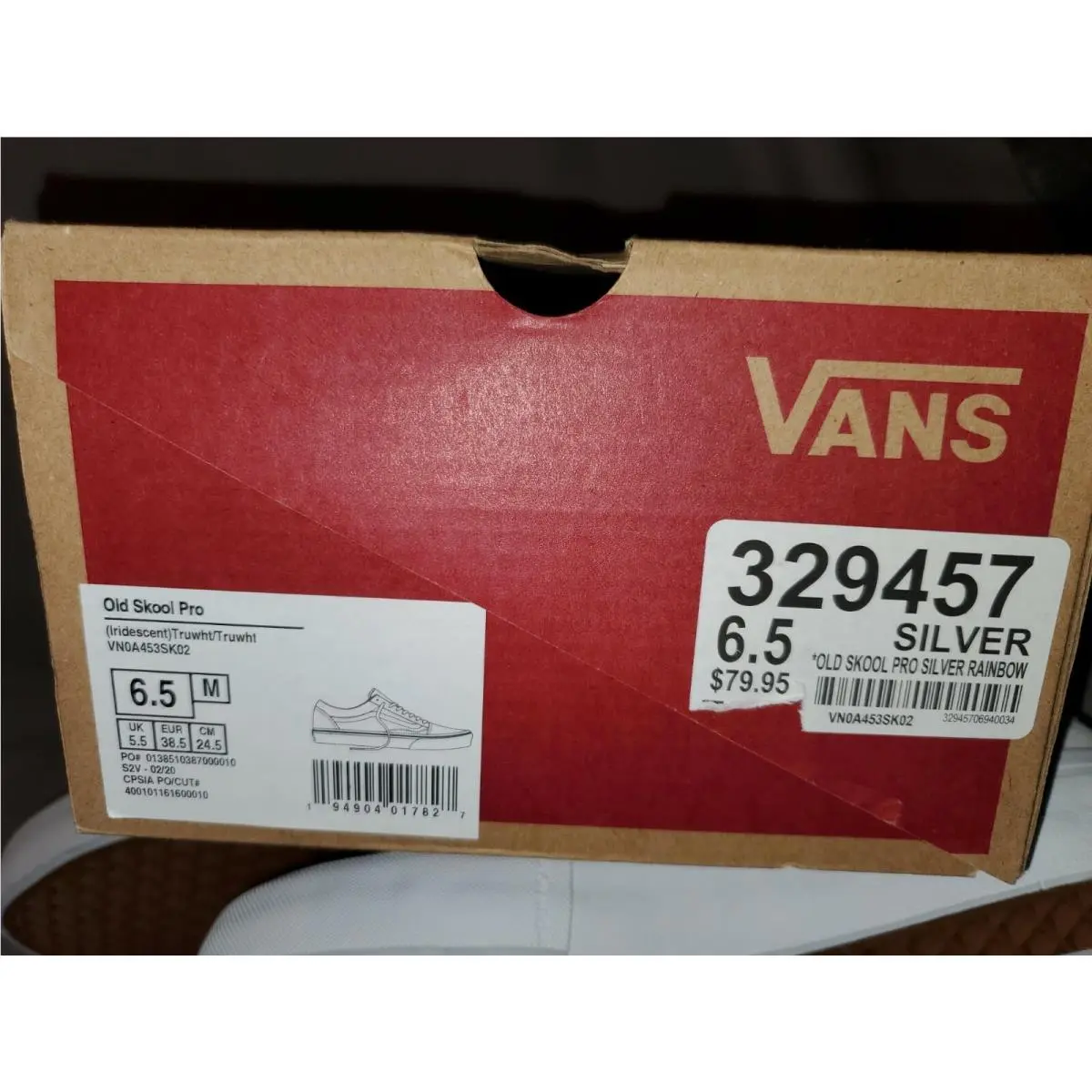 Vans shoes - VANS OLD SKOOL PRO IRIDESCENT - VN0A453SK02 - White (UPC: 194904017827) 6