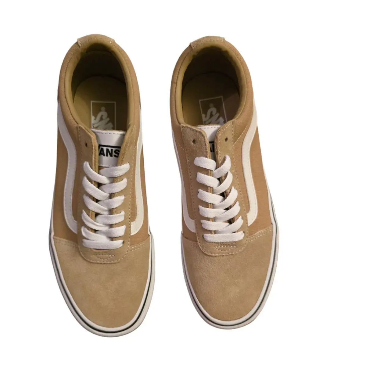 Men`s Size 7.5 - Vans Ward Suede Canvas Cornstalk Sneakers - Tan