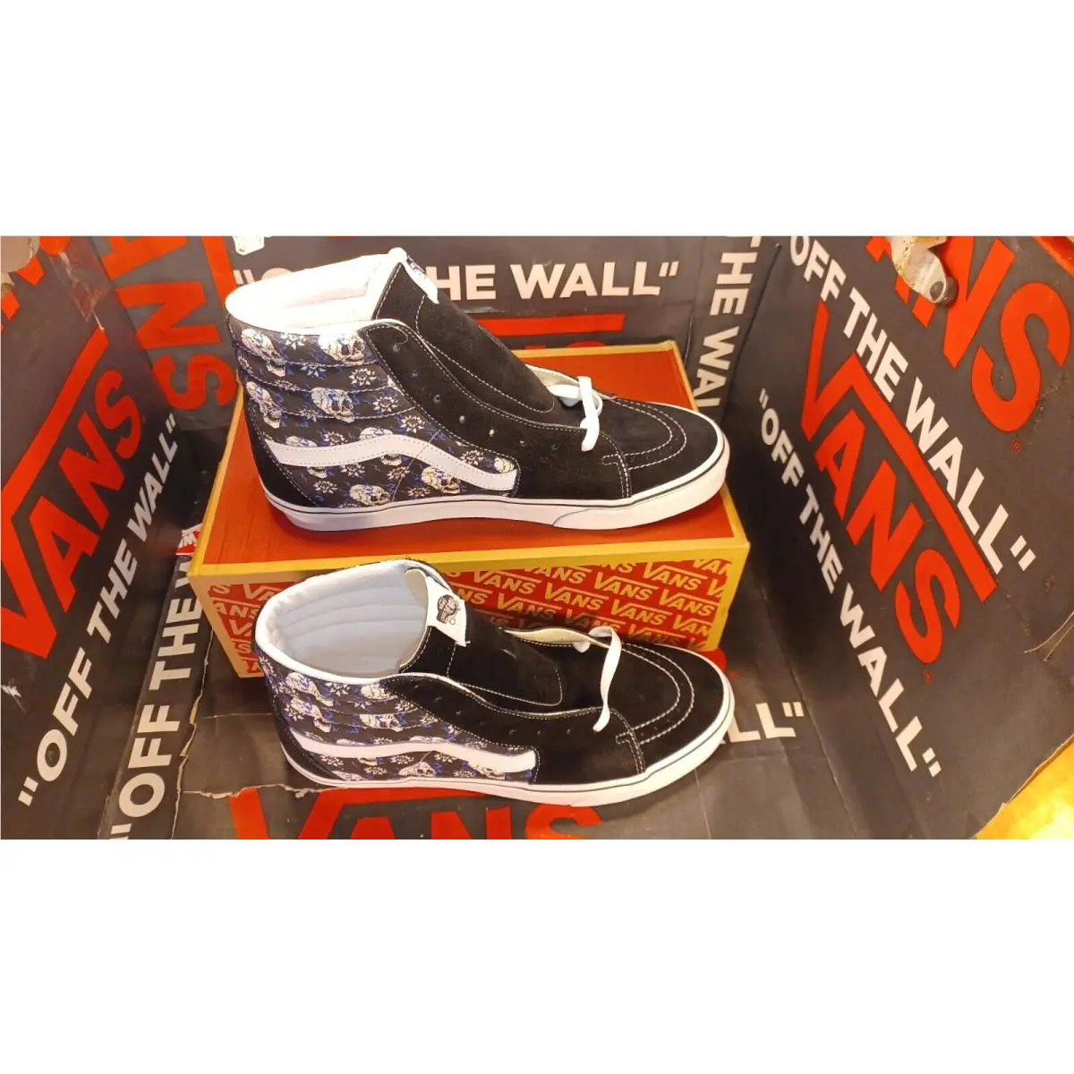 Vans shoes - VANS Sk8-Hi Canvas - Canvas - VN0A4U3C1HJ - Black, Manufacturer: Black/True White 1