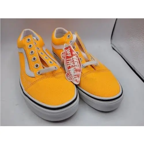 Vans Old Skool Neon Blazing Orange / True White Sneaker Womens US Size 7