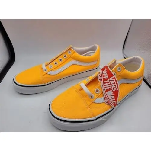 Vans shoes - OLD SKOOL - OLD SKOOL - 507698 - NEON BLAZING ORANGE / TRUE WHITE 0