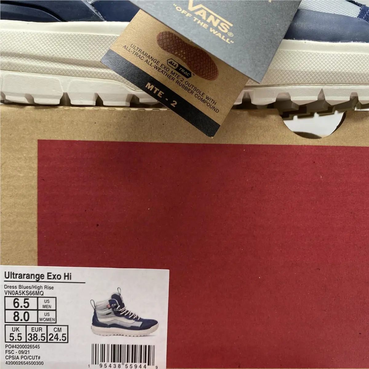 Vans shoes - VANS Ultrarange Exo Hi MTE-2 - VN0A5KS66MQ - Navy Blue / Light Blue / White (UPC: 0195438559449) 9