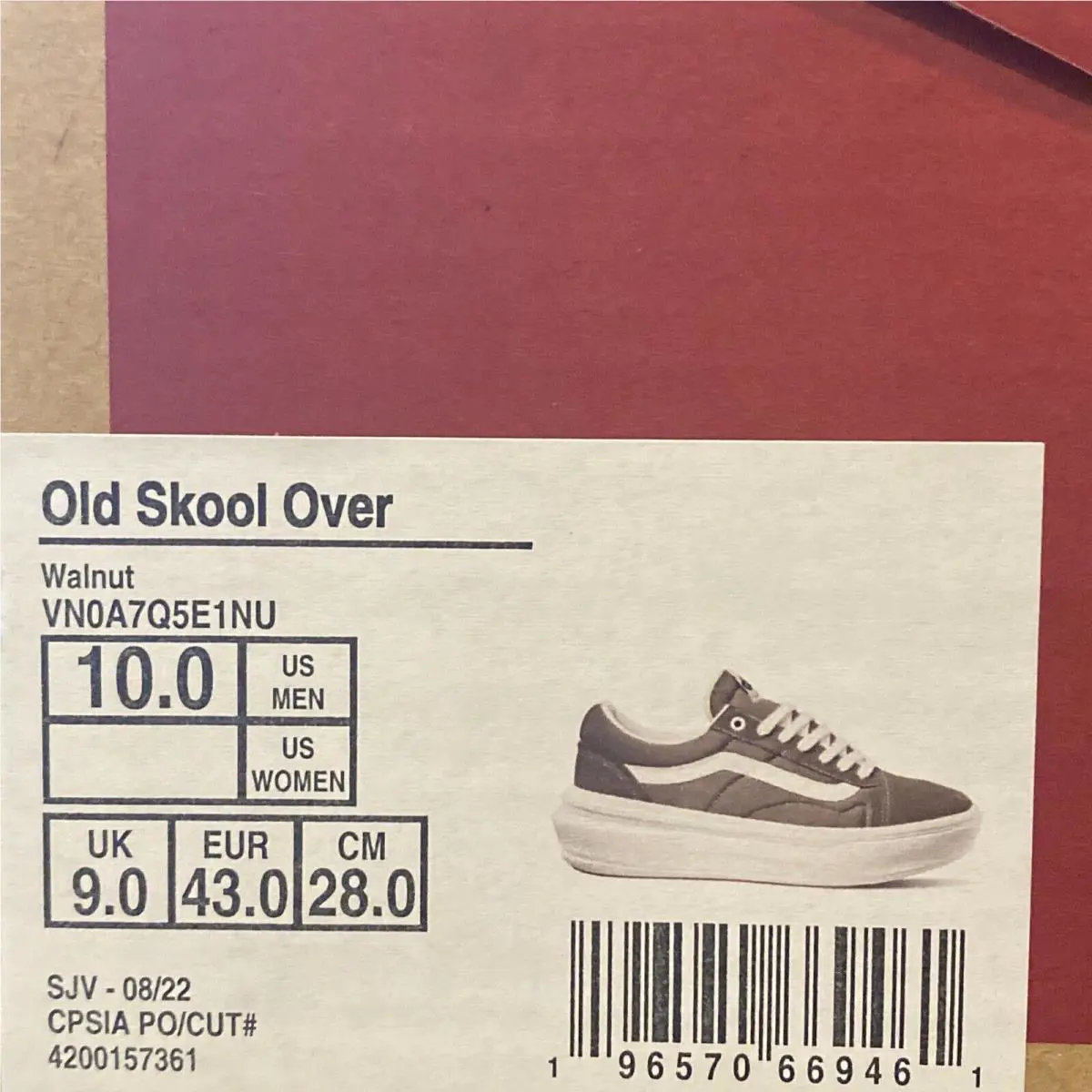 Vans shoes - VANS Old Skool Over - Old Skool Over - VN0A7Q5E1NU - Walnut - Brown / White (UPC: 0196570669461) 5