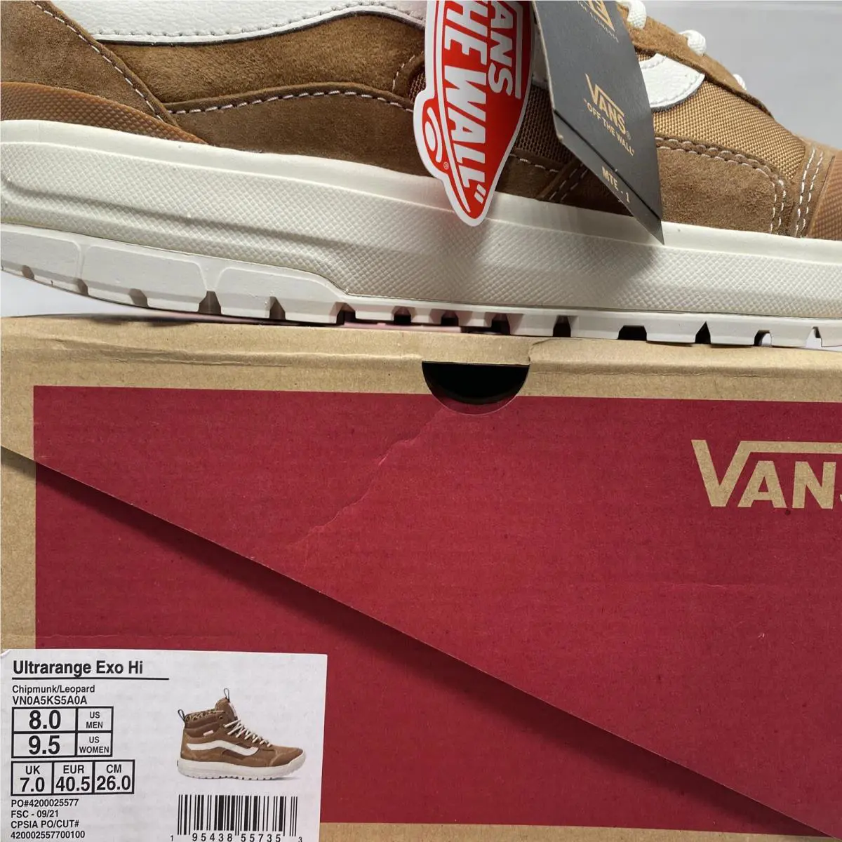 Vans shoes - VANS UltraRange - UltraRange - VN0A5KS5A0A - Chipmunk Brown Black White (UPC: 0195438557353) 5