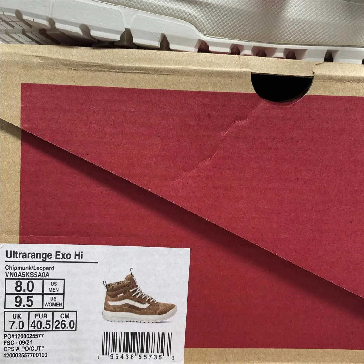 Vans shoes - VANS UltraRange - UltraRange - VN0A5KS5A0A - Chipmunk Brown Black White (UPC: 0195438557353) 6