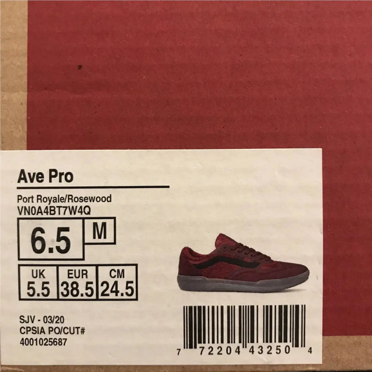 Vans shoes - VANS Ave Pro - Ave Pro - VN0A4BT7W4Q - Port Royale / Rosewood - Maroon / Red (UPC: 0772204432504) 4