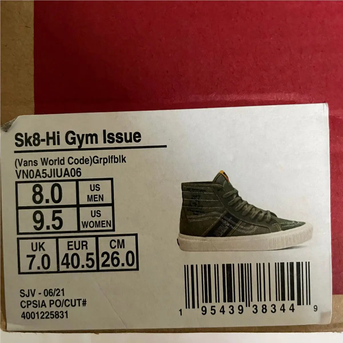 Vans shoes - VNOA5JIUA06 - VNOA5JIUA06 - Army Green/Black (UPC: 195439384262) 6