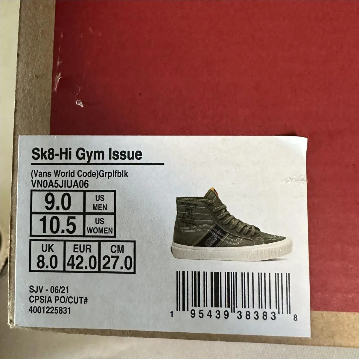 Vans shoes - VNOA5JIUA06 - VNOA5JIUA06 - Army Green/Black (UPC: 195439384262) 9
