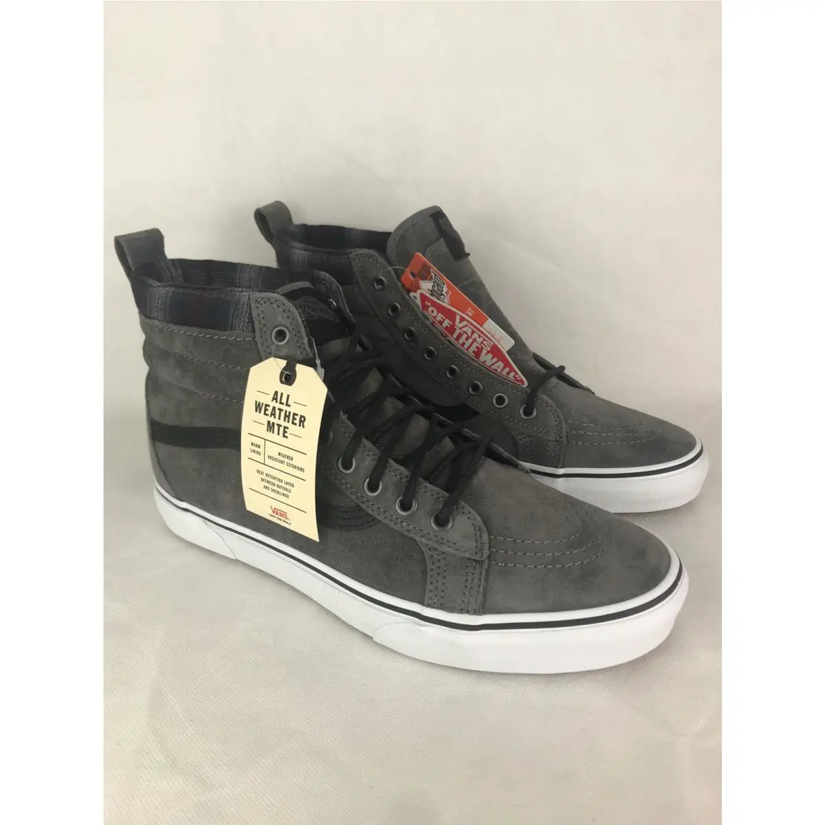 Vans shoes - VANS Sk8-Hi Mte - Mte - VN0A33TXRJ3 - Pewter / Plaid / True White (UPC: 0191932885770) 0