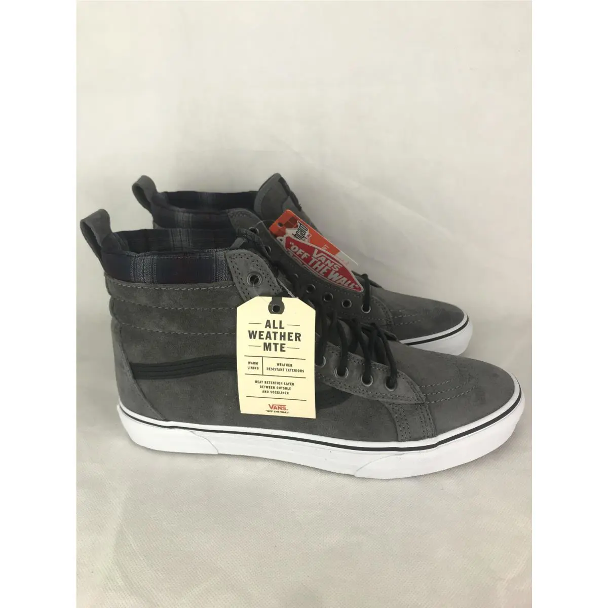 Vans shoes - VANS Sk8-Hi Mte - Mte - VN0A33TXRJ3 - Pewter / Plaid / True White (UPC: 0191932885770) 1