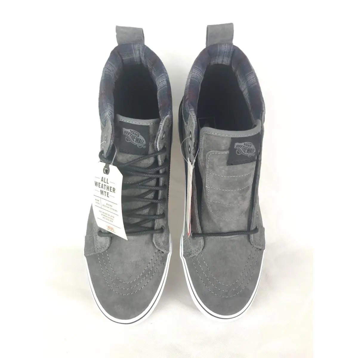 Vans shoes - VANS Sk8-Hi Mte - Mte - VN0A33TXRJ3 - Pewter / Plaid / True White (UPC: 0191932885770) 3