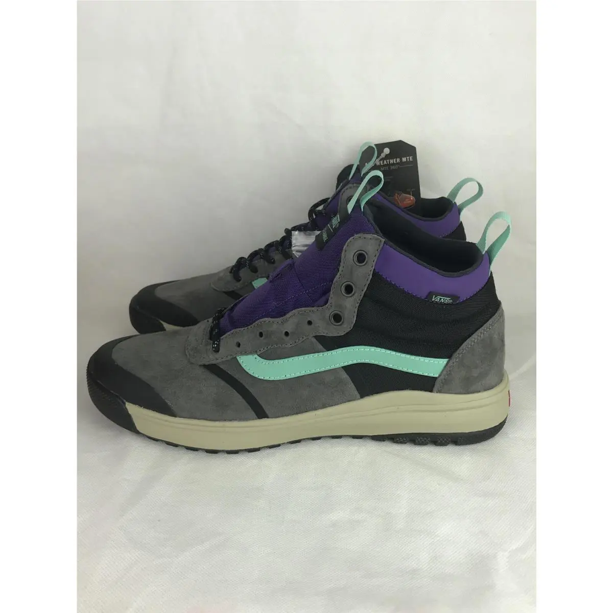Vans shoes - VANS UltraRange Hi Dl - UltraRange - VN0A4BU5XV3 - Pewter / Eucalyptus / Gray - Grey / Black / Purple (UPC: 0772204412612) 3
