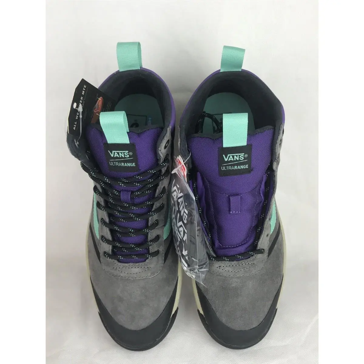 Vans shoes - VANS UltraRange Hi Dl - UltraRange - VN0A4BU5XV3 - Pewter / Eucalyptus / Gray - Grey / Black / Purple (UPC: 0772204412612) 4