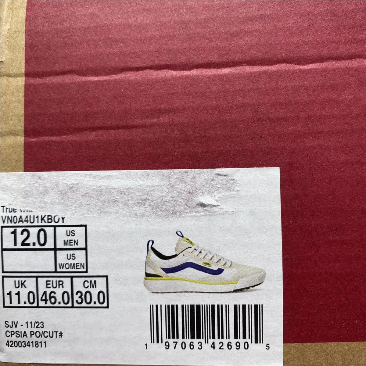 Vans shoes - VANS UltraRange Exo - UltraRange Exo - VN0A4U1KBOY - White Blue Yellow (UPC: 0197063426905) 5