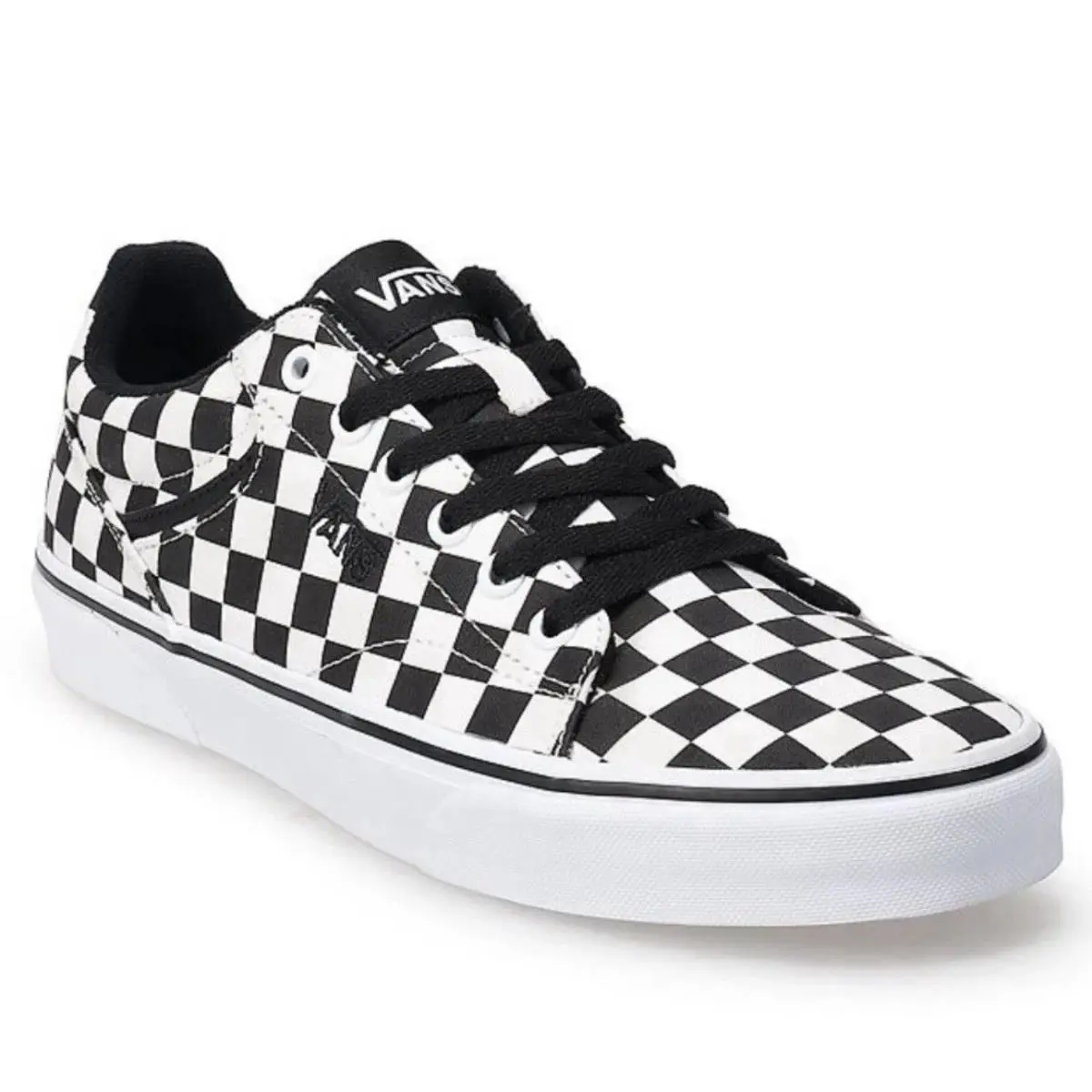 Vans shoes - VANS Seldan - Seldan - VN0A4TZE276 - Black-and-white checkerboard print 4
