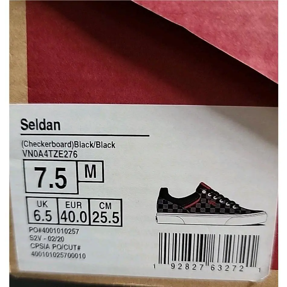 Vans shoes - VANS Seldan - Seldan - VN0A4TZE276 - Black-and-white checkerboard print 3