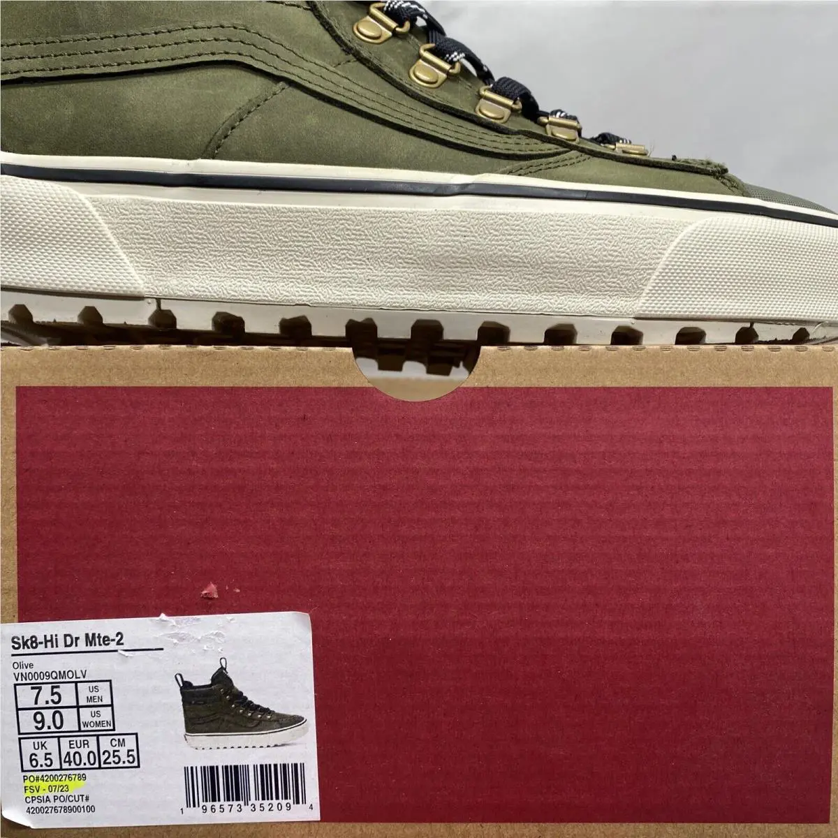 Vans shoes - VANS Sk8 Hi Mte 2 - VN0009QMOLV - Olive Green White Black, Manufacturer: Olive (UPC: 0196573352094) 5