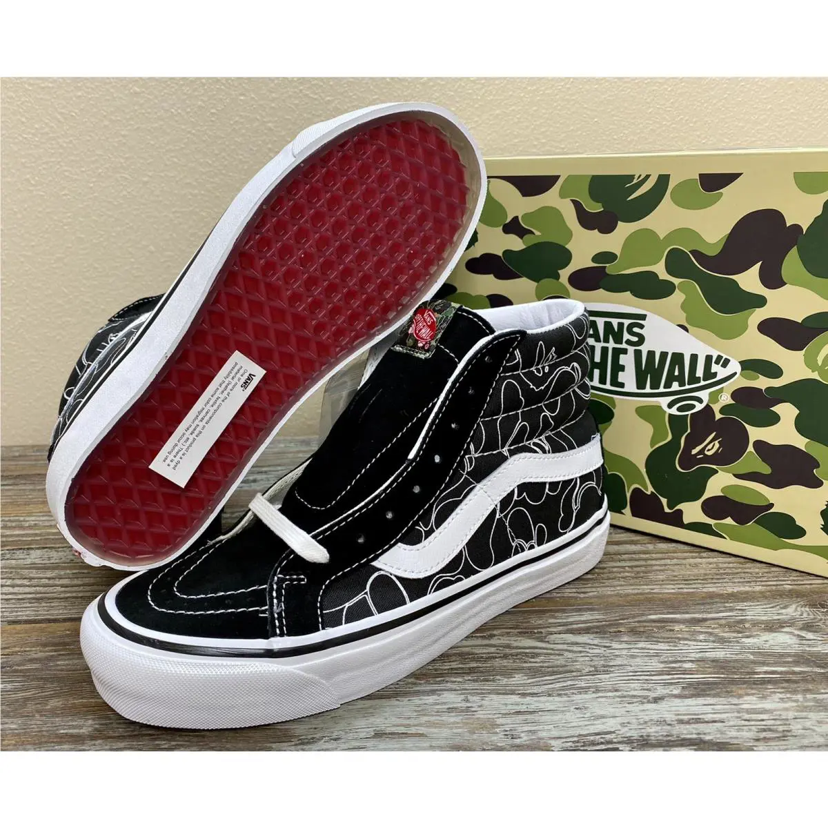 Vans shoes - BAPE A Bathing Ape x Vans SK8-Hi - VN0A38GF7BG - Black (UPC: 0195439804616) 10