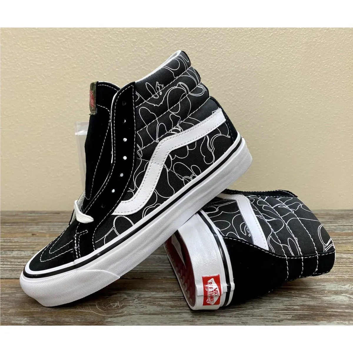 Vans shoes - BAPE A Bathing Ape x Vans SK8-Hi - VN0A38GF7BG - Black (UPC: 0195439804616) 6