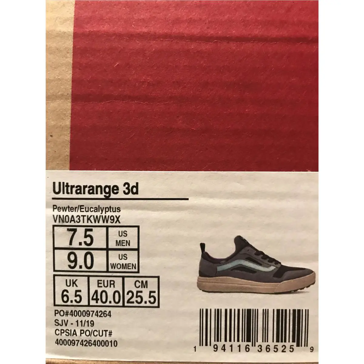 Vans shoes - VANS UltraRange - UltraRange - VN0A3TKWW9X - Pewter / Eucalyptus / Gray-Grey / Purple / Green, Manufacturer: Pewter / Eucalyptus (UPC: 0194116365259) 5
