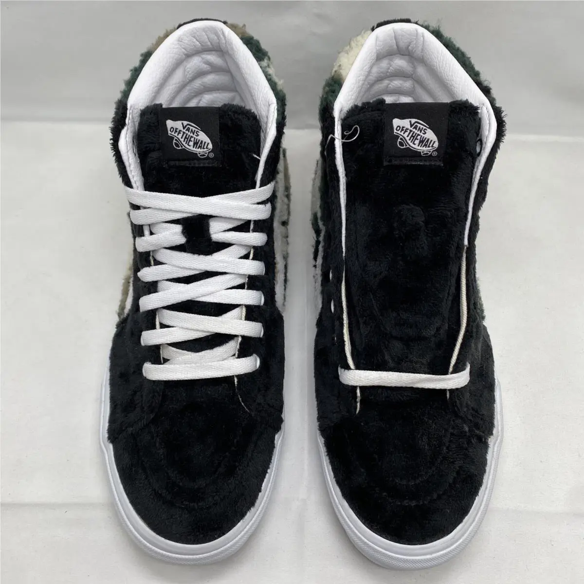 Vans shoes - Vans Sk8 Hi - VN0A5JMJA58 - Black Green Tan Khaki Beige White Sherpa, Manufacturer: Camo / Black (UPC: 0192828980692) 2