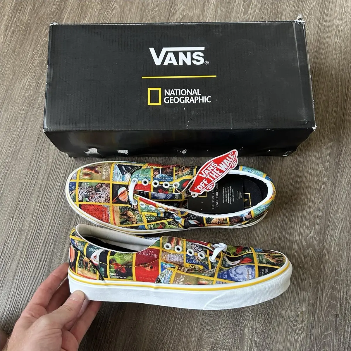 Vans Era National Geographic Multicolor Graphic Canvas Men`s Sneakers US 10