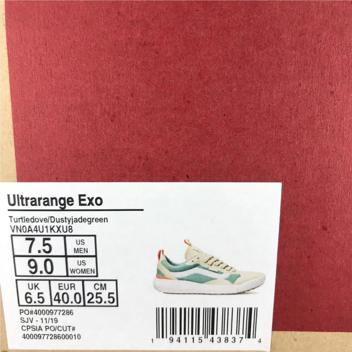 Vans shoes - VANS UltraRange - UltraRange - VN0A4U1KXU8 - Green White Peach Turtledove Dusty Jade Green, Manufacturer: Turtledove / Dusty Jade Green (UPC: 0194115438374) 4