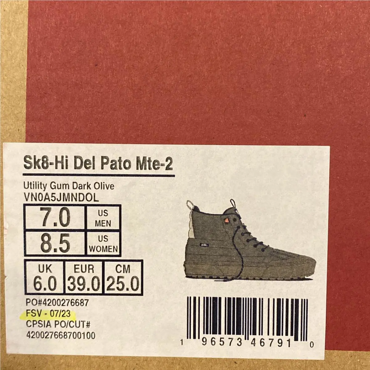 Vans shoes - VANS Sk8-Hi Mte - Mte - VN0A5JMNDOL - Olive Green Brown Gray Grey (UPC: 0196573467910) 5
