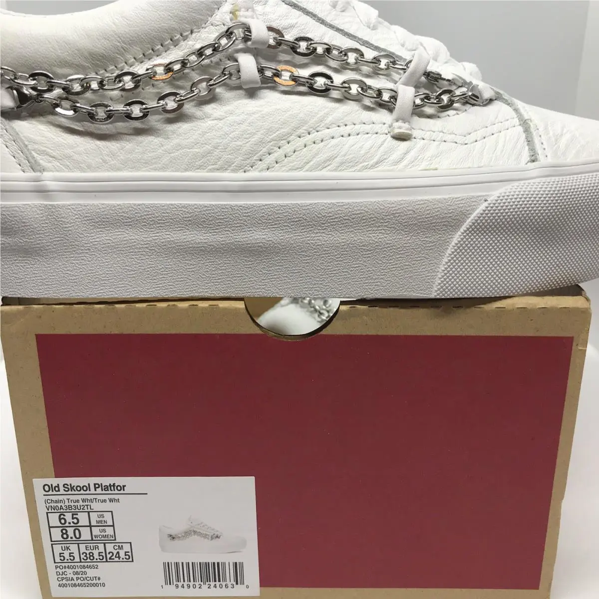 Vans shoes - VANS Old Skool Platform - Old Skool Platform - VN0A3BU2TL - True White / True White (UPC: 0194902240630) 4