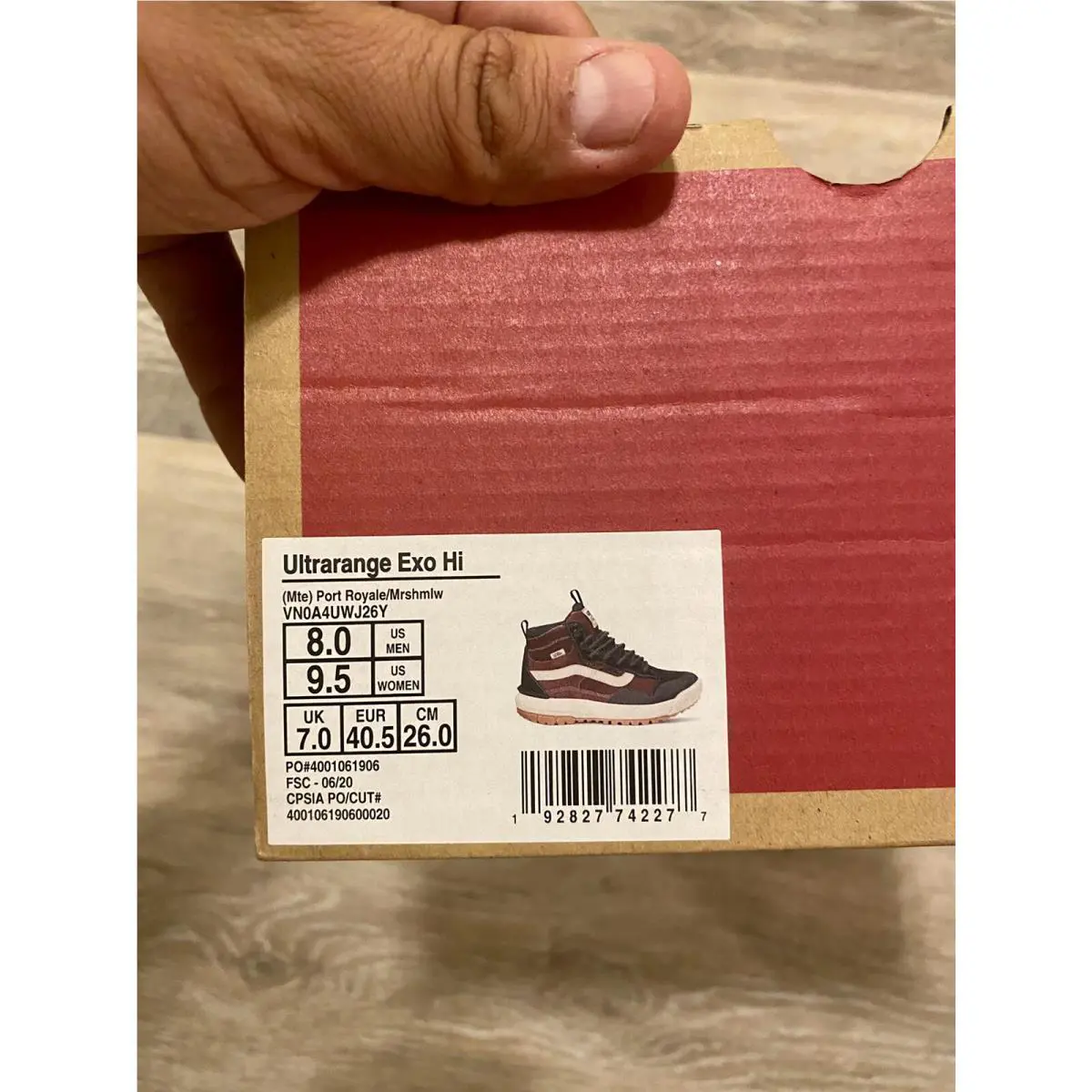 Vans shoes - Vans UltraRange - UltraRange - VN0A4UWJ26Y - Red, Manufacturer: Port Royale Marshmallow (UPC: 192827742277) 10