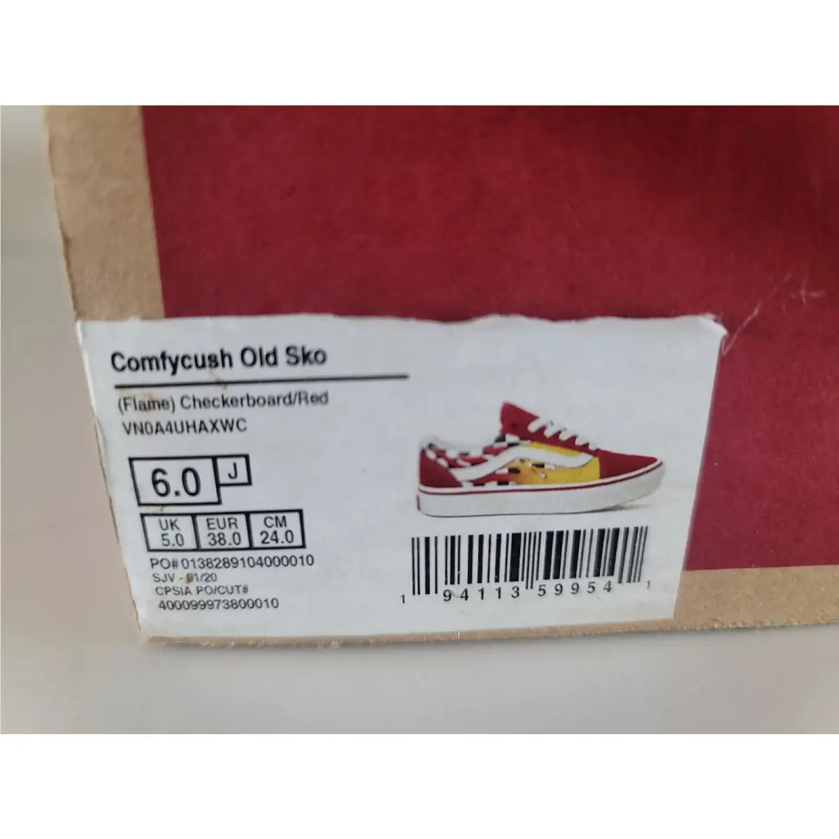 Vans shoes - VANS Old Skool - Old Skool - RED FLAMES - Red 8