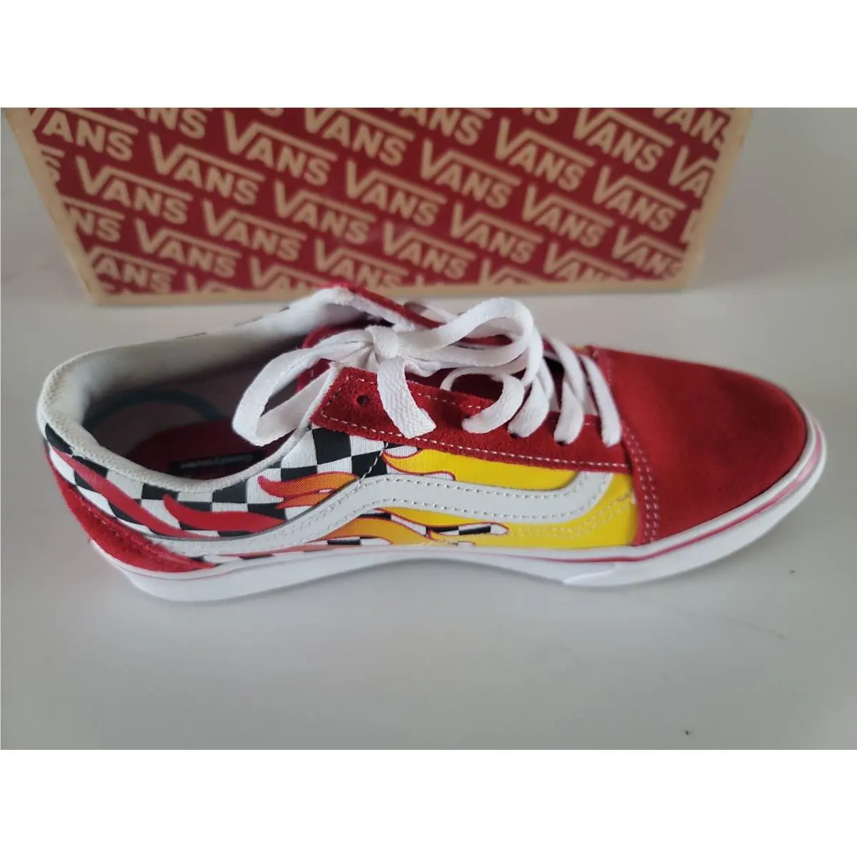 Vans shoes - VANS Old Skool - Old Skool - RED FLAMES - Red 1