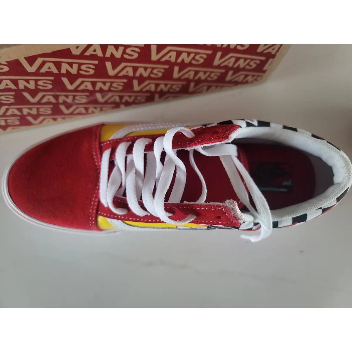 Vans shoes - VANS Old Skool - Old Skool - RED FLAMES - Red 4