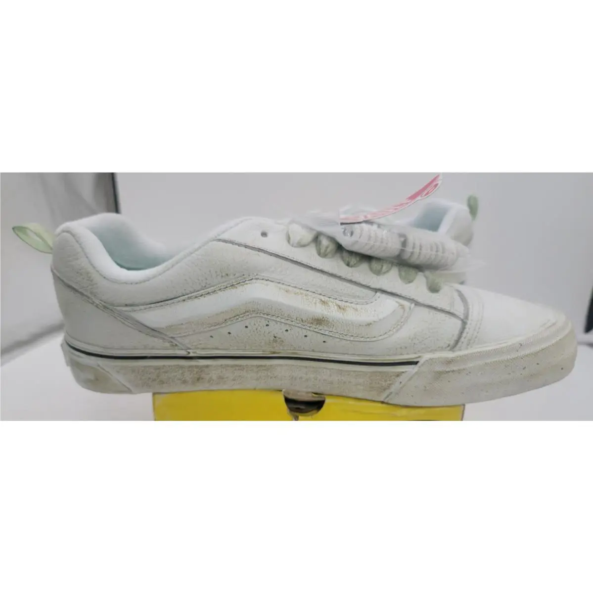 Vans shoes - VANS Knu Skool - Knu Skool - VN0007QDBGN - Green/Grass Staine/True White (UPC: 196570602963) 2