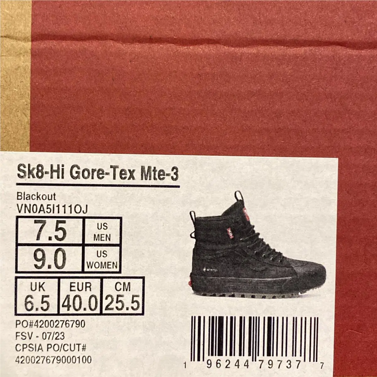 Vans shoes - VANS Sk8-Hi - VN0A5I111OJ - Blackout Black (UPC: 0196244797377) 7