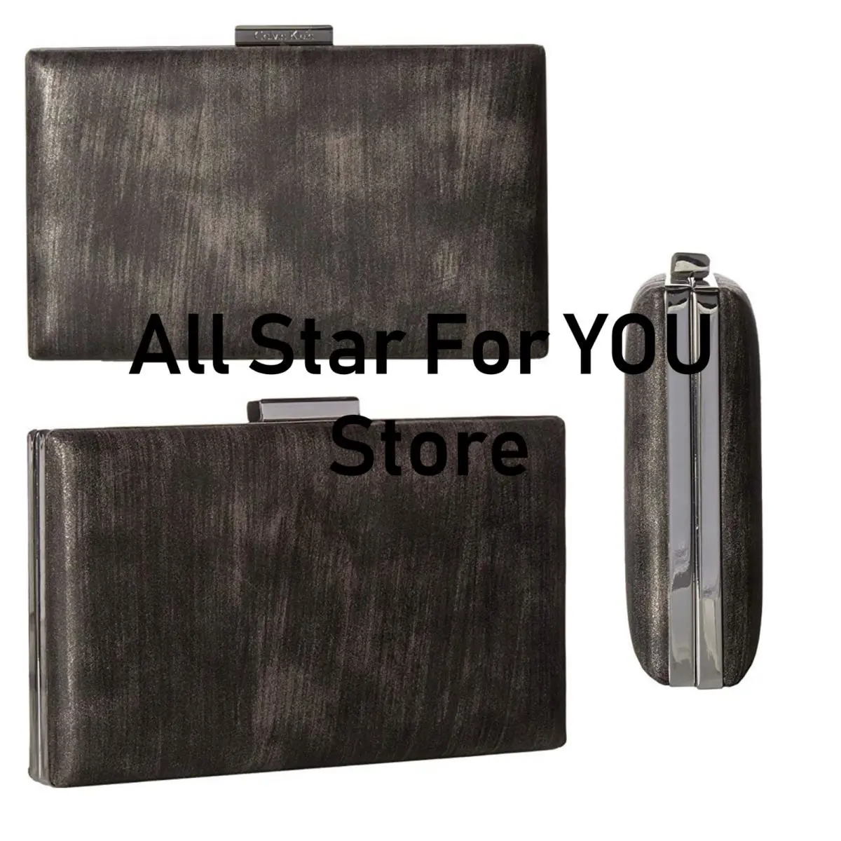 Calvin Klein Evening Bag Brushed Metallic Evening Bag