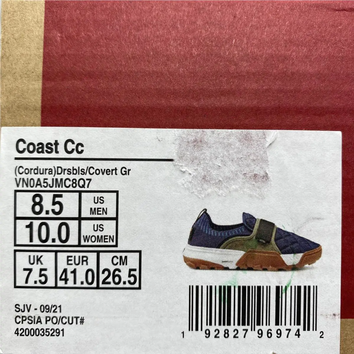 Vans shoes - VANS Coast CC - Coast - VN0A5JMC8Q7 - Dress Blues / Covert Green / White, Manufacturer: Dress Blues / Covert Green / White / Gum (UPC: 0192827969742) 5