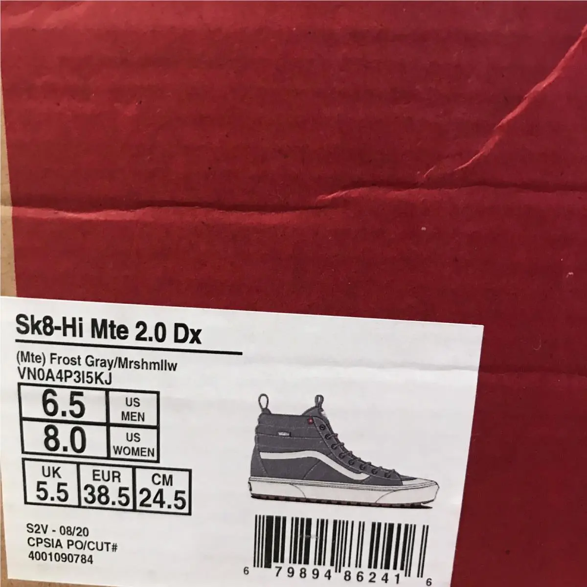 Vans shoes - VANS Sk8-Hi Mte - Mte - Gray - Grey / Marshmallow - White, Manufacturer: Frost Gray / Marshmallow (UPC: 0679894862416) 4