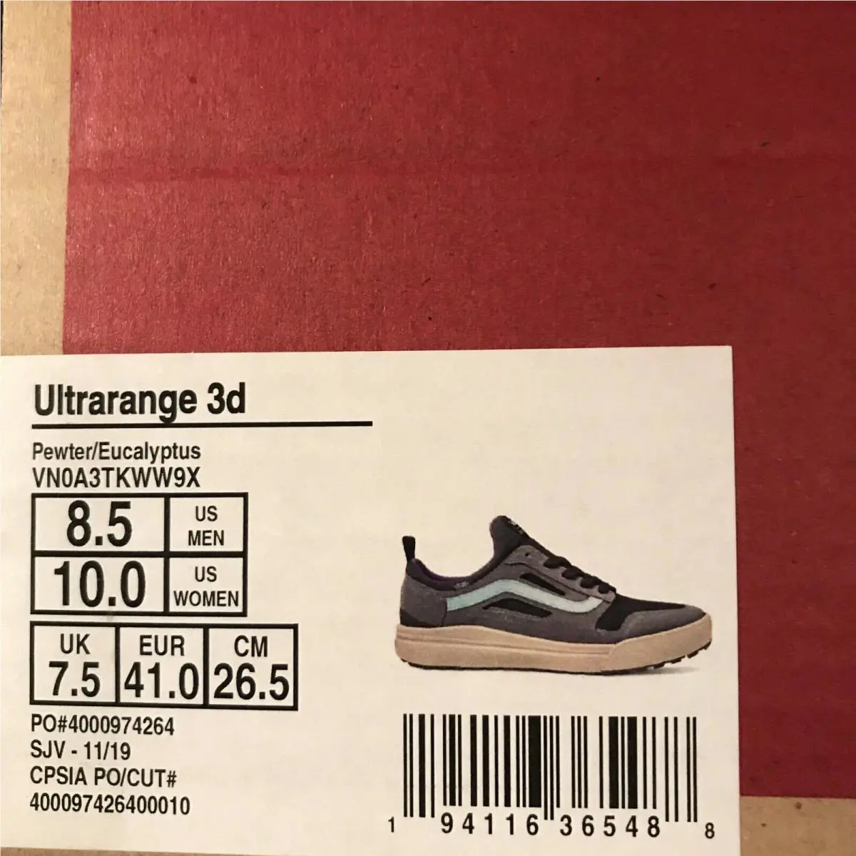 Vans shoes - VANS UltraRange - UltraRange - Pewter / Eucalyptus / Gray-Grey / Purple / Green, Manufacturer: Pewter / Eucalyptus (UPC: 0194116365488) 5