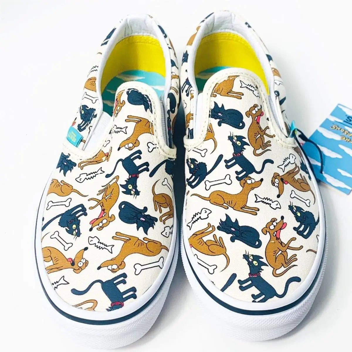 Vans shoes - Vans X The Simpsons Family Pets Classic Slip-On Trainers - Brown 6
